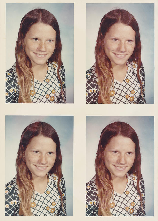 Retro Passport Photos of a Teenage Girl Photograph by Digital Vision.