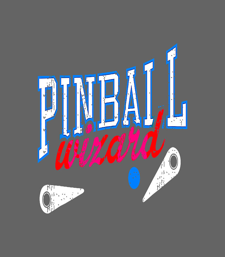 Retro Pinball Wizard Print Arcade Game Lover Digital Art by Caysen ...