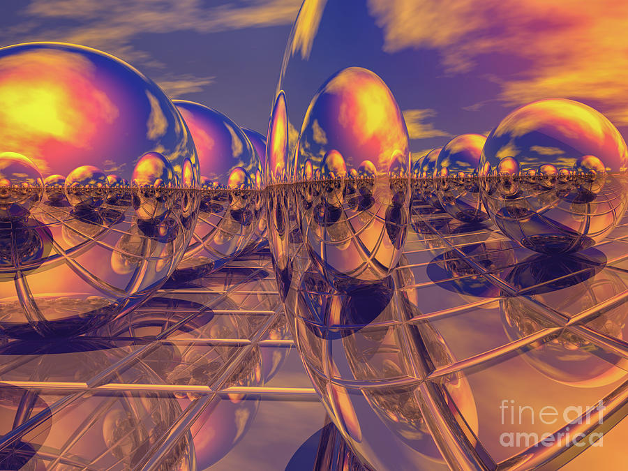 Retro Pop Art 3D Spheres Digital Art by Phil Perkins
