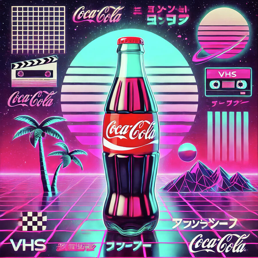 Retro Pop Coca Cola Synthwave Typography Art Poster by Bob Orsillo Digital Art by Bob Orsillo Retro Pop Coca Cola Synthwave Typography Art Poster by Bob Orsillo Digital Art by Bob Orsillo