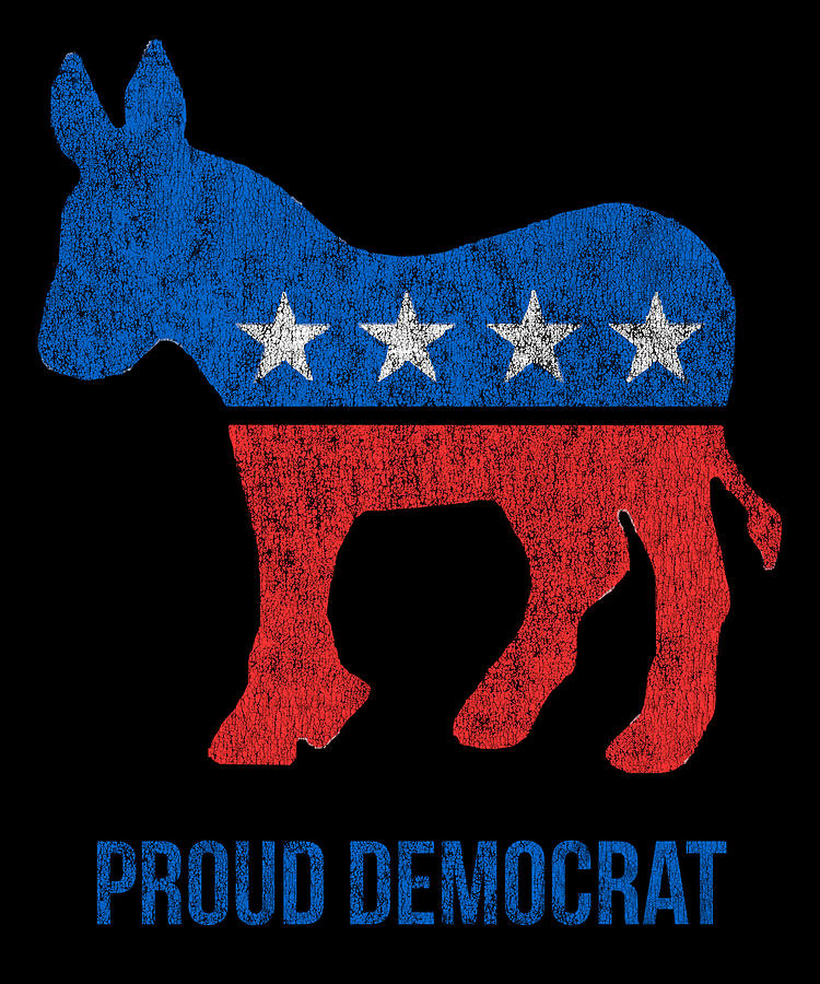 Retro Proud Democrat Digital Art by Flippin Sweet Gear