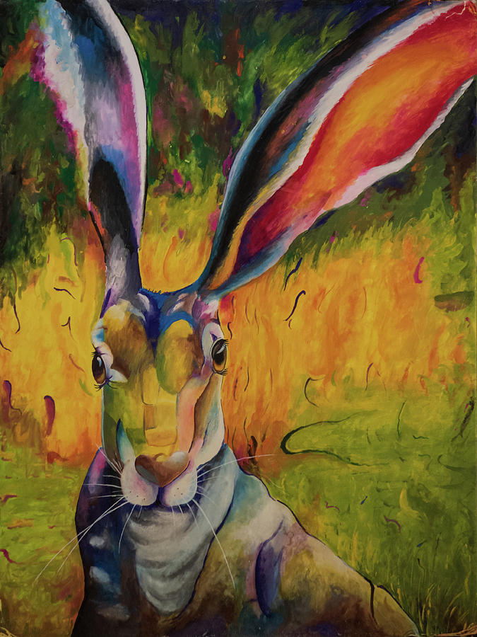 Retro Rabbit Painting by Terence Andrus Pixels