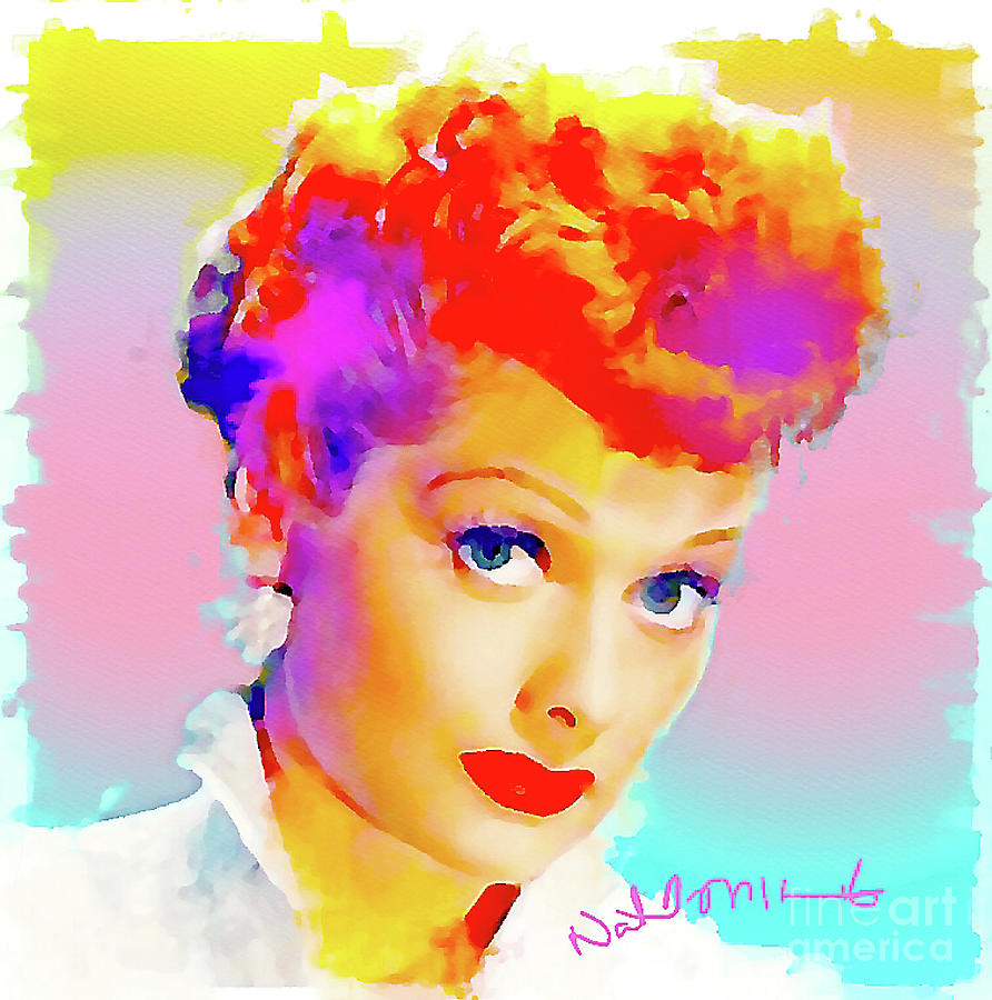 Lucille Ball Digital Art - Retro Red by Nathaniel Miller