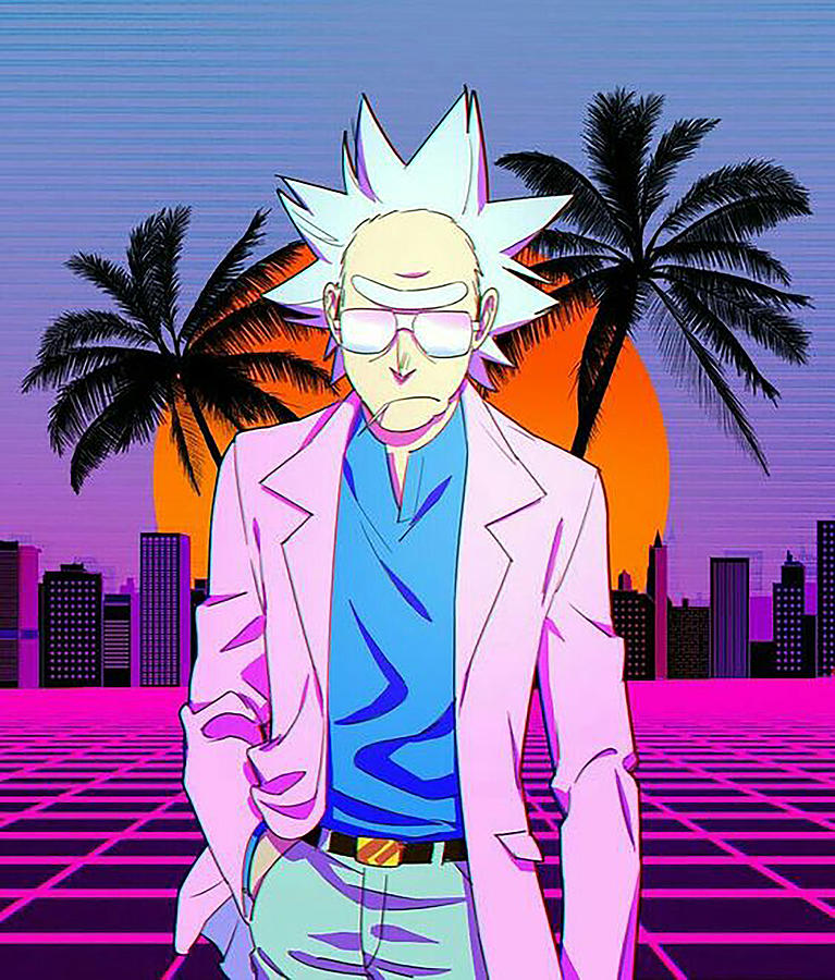 Retro Rick And Morty Digital Art By Michelle De Angelo