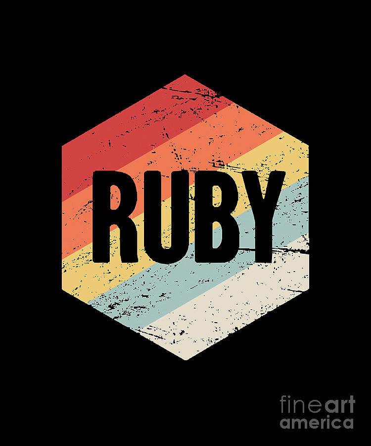Retro Ruby Programming Icon Digital Art by Deriyah Vasquez | Pixels