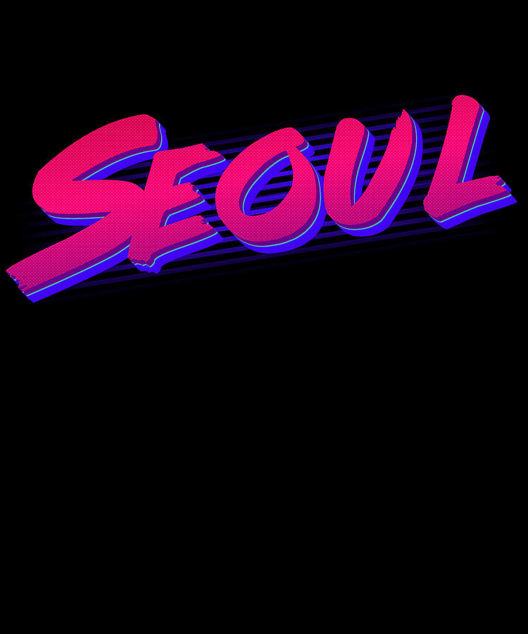 Retro Seoul Korea Digital Art by Flippin Sweet Gear