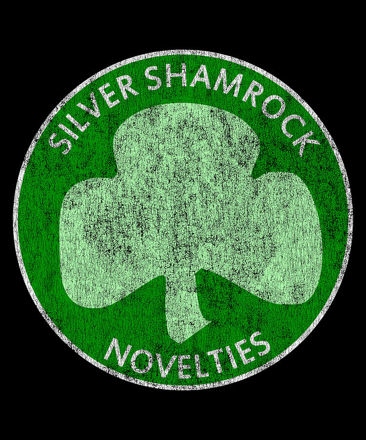 Halloween Digital Art - Retro Silver Shamrock Novelties by Flippin Sweet Gear