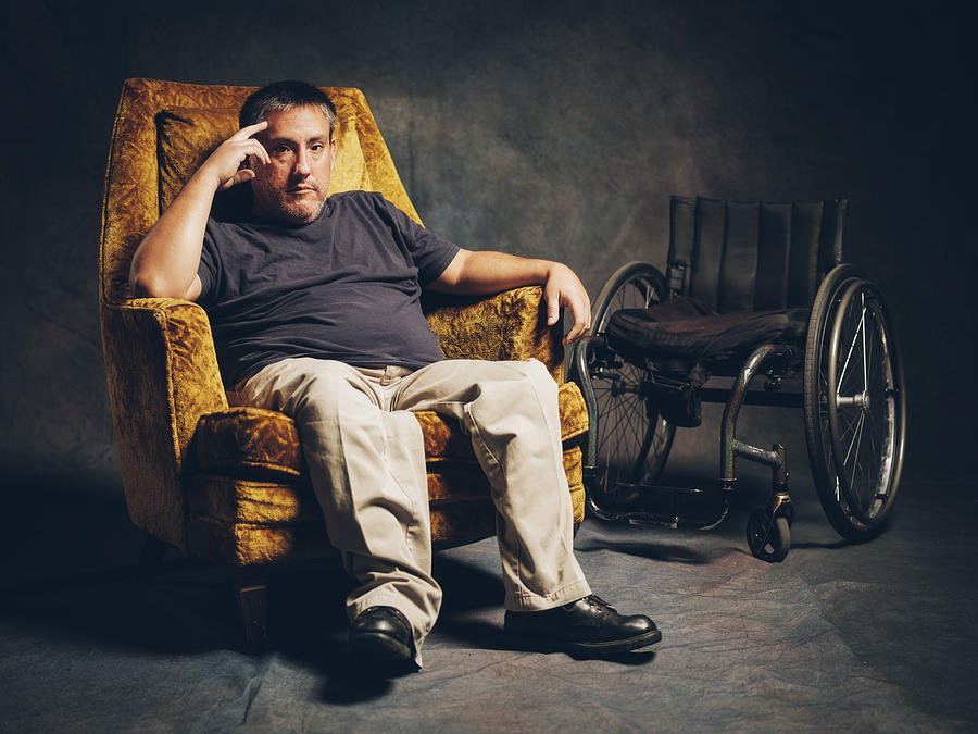 Retro Styled Portrait of a Disabled Man Photograph by RichLegg