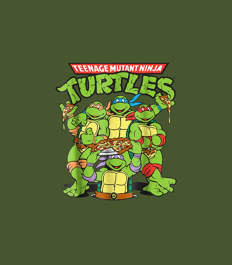 Retro TMNT Group with Piz Digital Art by Luai Alise | Fine Art America