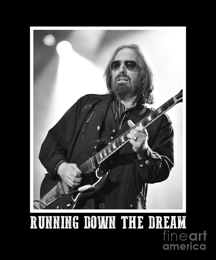 Tom Petty Digital Art - Retro Tom Tees Petty Running Down The Dream by Notorious Artist