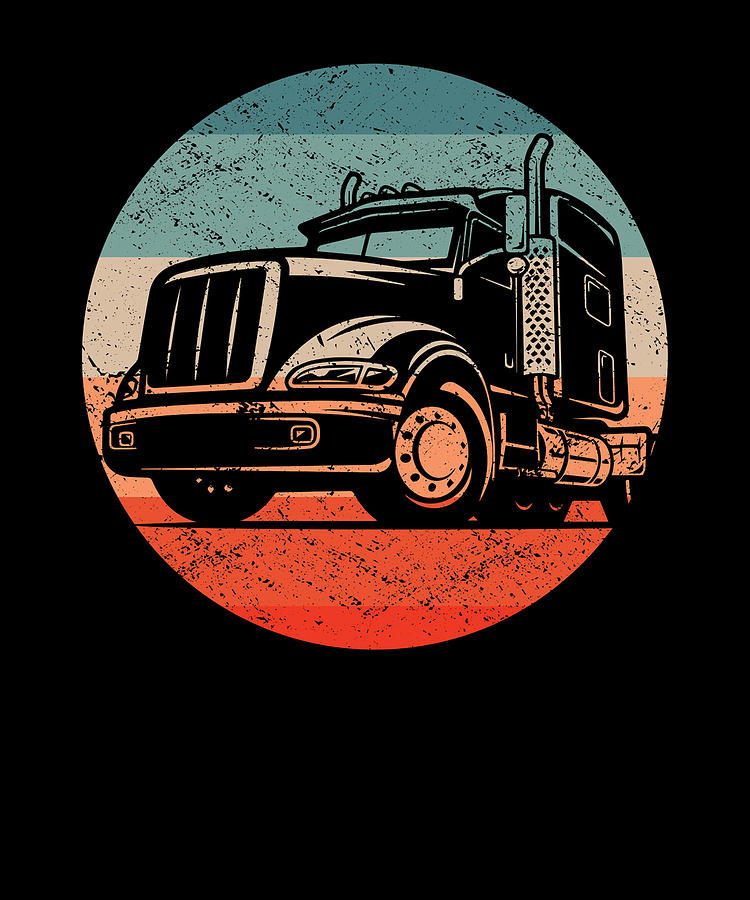 I Just Dropped A Load Retro Classic Car Trucker Gifts For Truck Drivers Art  Print by TheCrownMerch