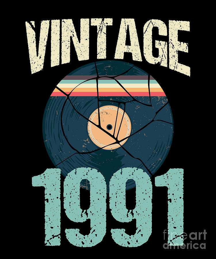 Retro Vintage 1991 29 th Birthday Record Vinyl Vintage Disco Bday Gift ...