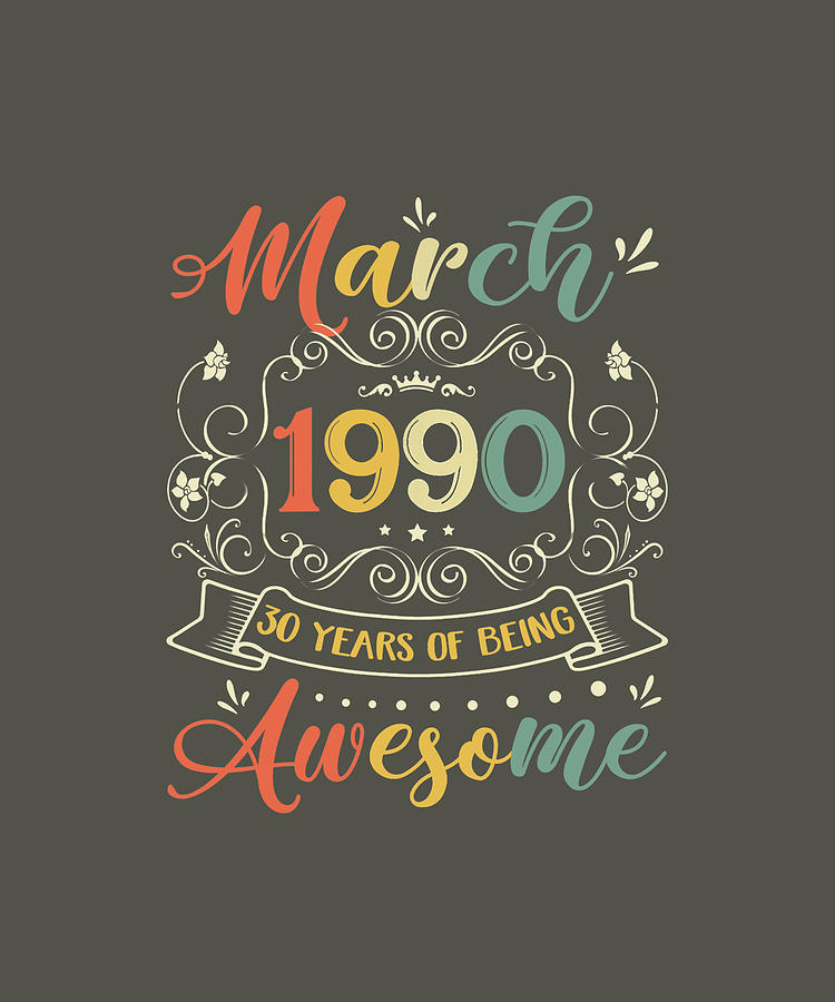 Vintage 1990 Made In 1990 30th Birthday 30 Years Old Gift T-Shirt Vintage 1990 Made In 1990 30th Birthday 30 Years Old Gift T-Shirt