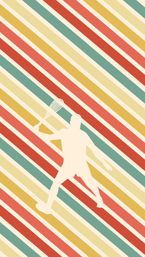 Retro Vintage Tennis Player Digital Art by RobbyBubble