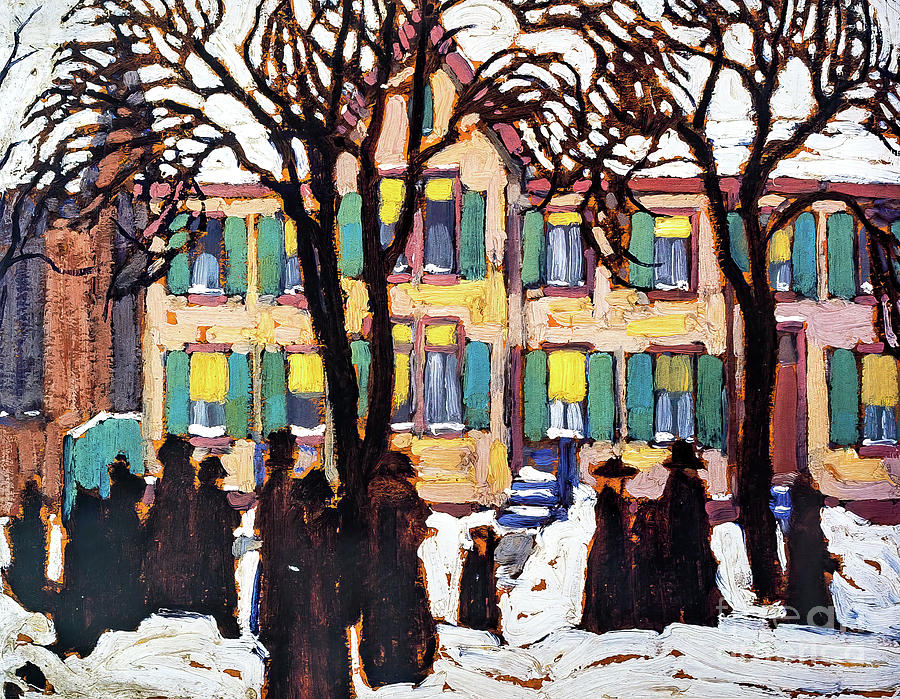 Return From Church By Lawren Harris 1919 Painting