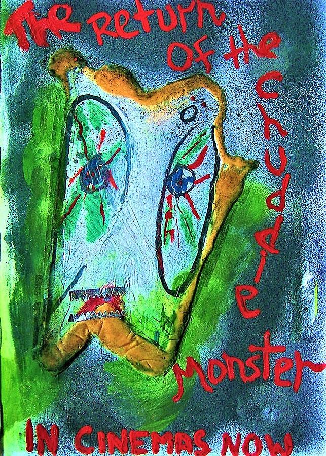 Ghostbusters Mixed Media - Return of the chuddie monster by Luci Ferguson