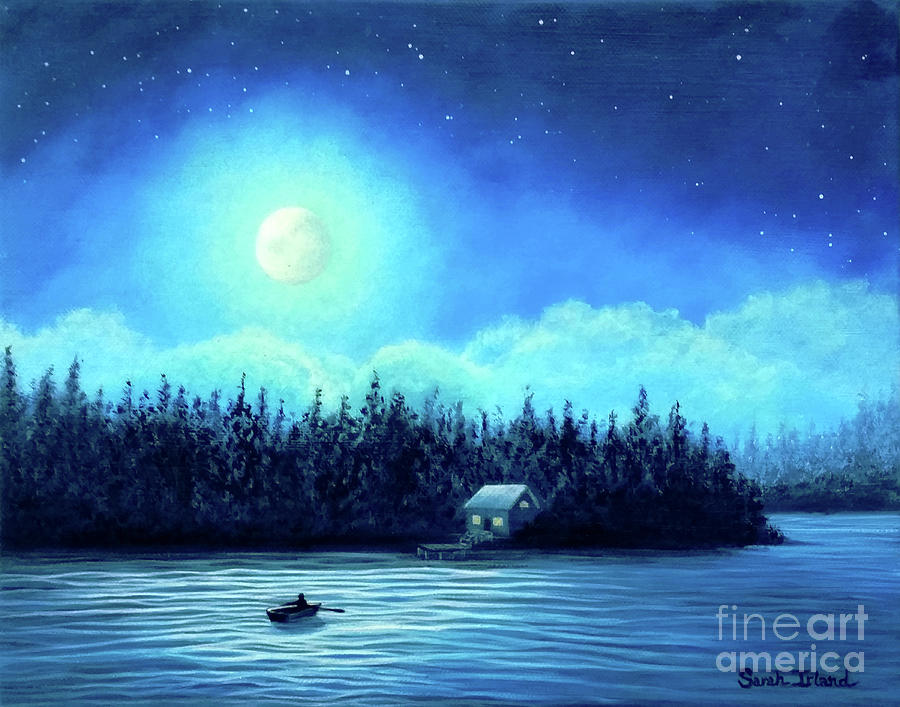 Returning by Moonlight Painting by Sarah Irland