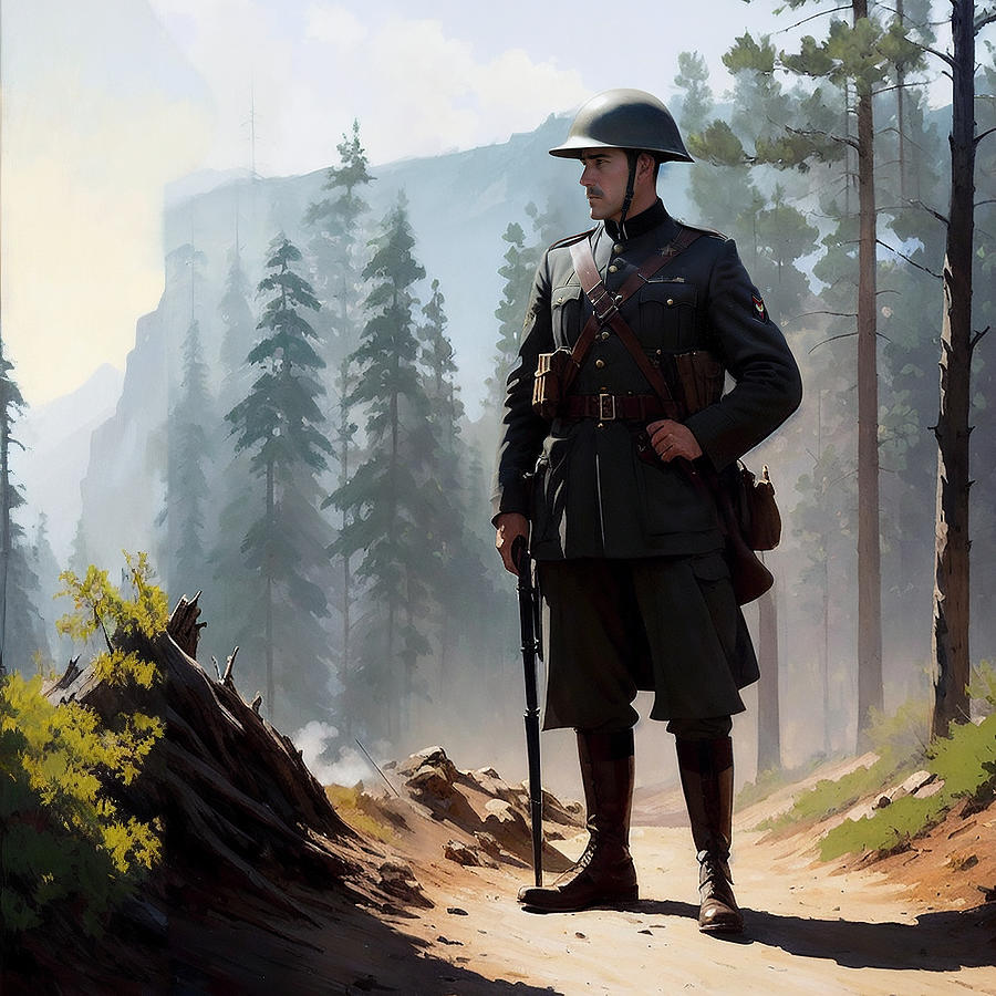 Soldier Digital Art - Returning Home by Gustav Boye