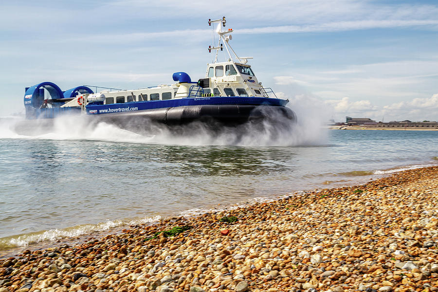 Returning Isle of Wight Hovercraft Photograph by Shirley Mitchell