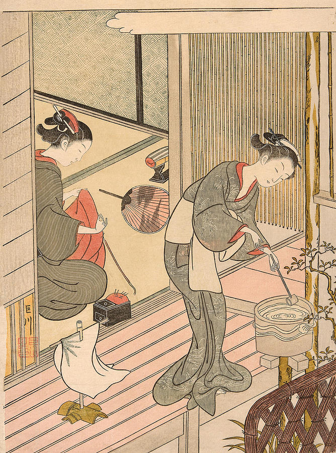 Returning Sails of the Towel Rack Relief by Suzuki Harunobu