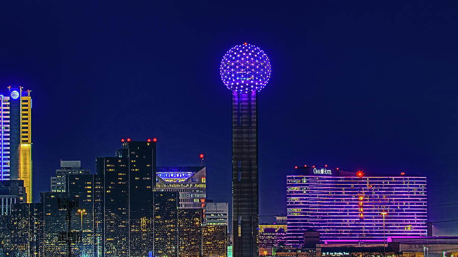 Reunion Tower At Night Photograph by Dan Sproul