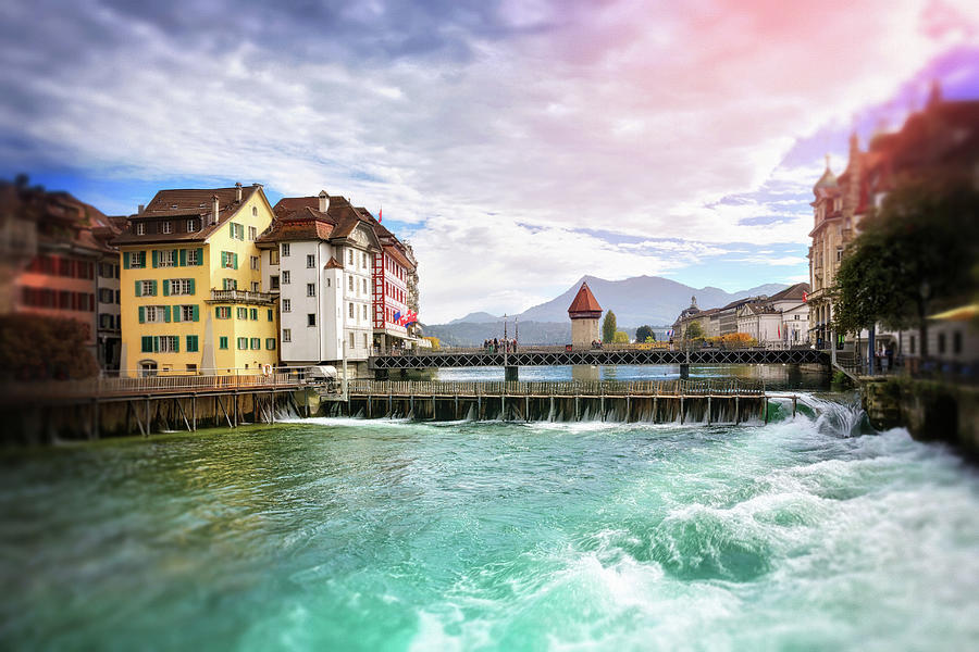 Reuss River Lucerne Switzerland  Photograph by Carol Japp