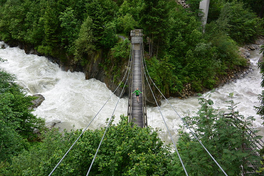 Reuss River Photograph - Reuss River Suspension Bridge by Two Small Potatoes Reuss River Photograph - Reuss River Suspension Bridge by Two Small Potatoes