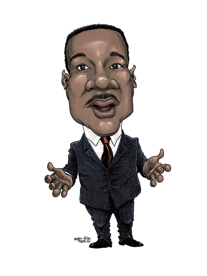 Rev. Martin Luther King II Drawing by Mike Scott