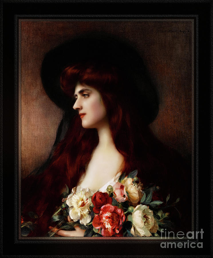 Reverie by Albert Lynch Fine Art Xzendor7 Old Masters Reproductions Painting by Rolando Burbon