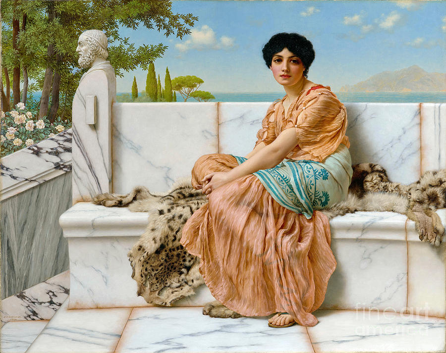 Reverie In the Days of Sappho 1904  Painting by John William Godward