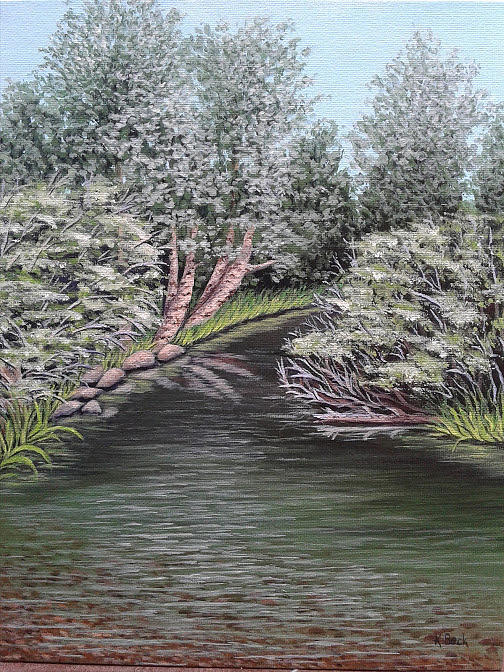 Reverse Creek, June Lake Loop, CA Painting by Katherine Young-Beck