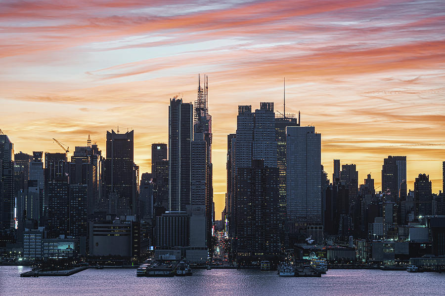 New York City Photograph - Reverse Manhattanhenge Sunrise by Zawhaus Photography
