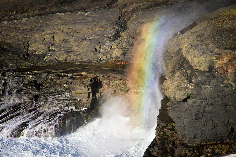 Reverse Waterfall Rainbow Photograph by Mark Callanan