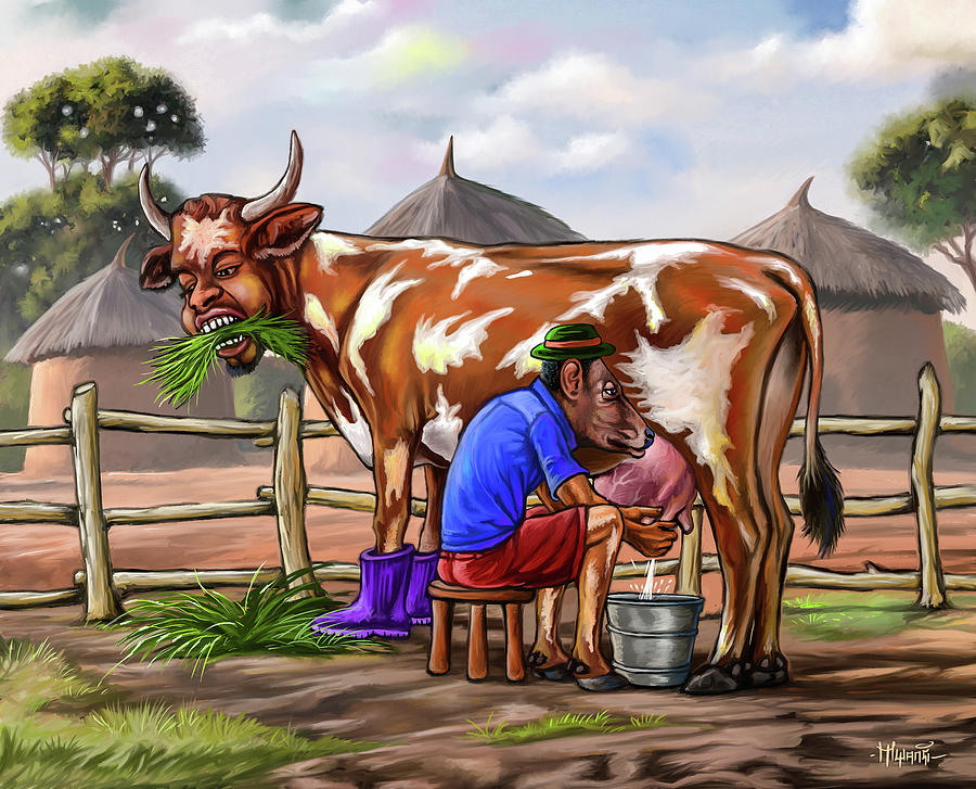 Boot Painting - Reversed Roles by Anthony Mwangi