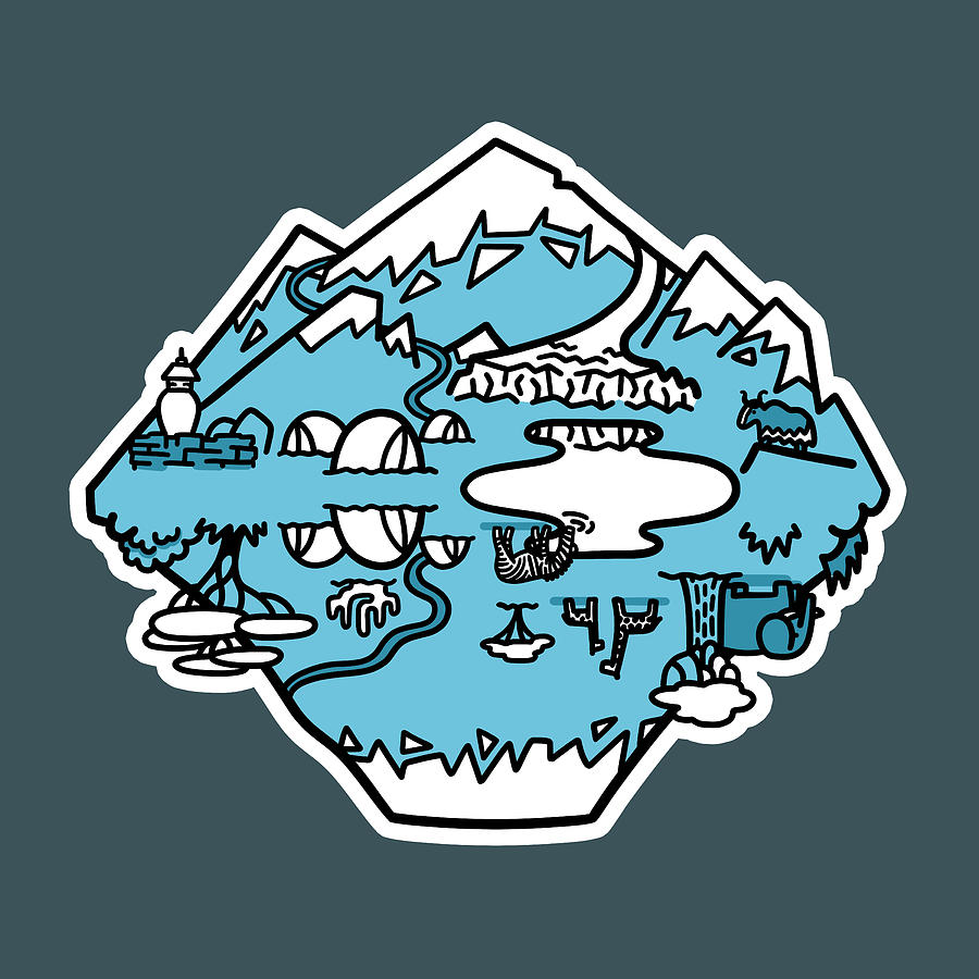 Mountain Digital Art - Reversible Kilimanjaro Everest Basecamp by Tom Napper
