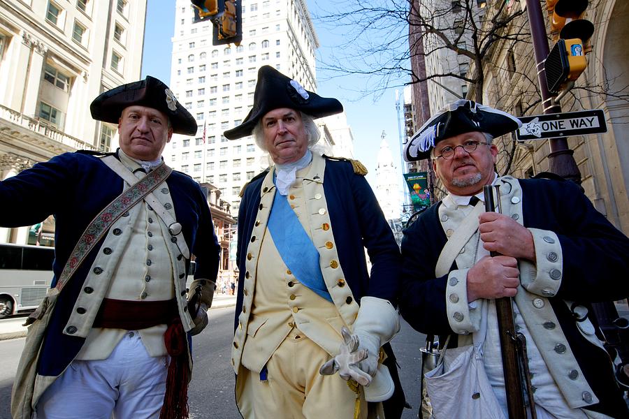 Revolutionary Army Reenactors at Philly Veterans Day Parade Photograph by Bastiaan Slabbers