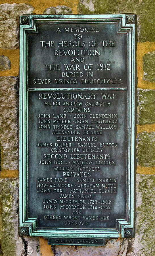 Revolutionary War Cemetery Plaque Photograph by Paul W Faust ...