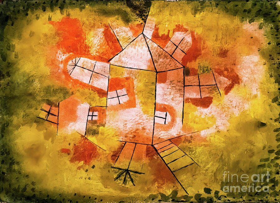 Revolving House by Paul Klee 1921 Painting by Paul Klee