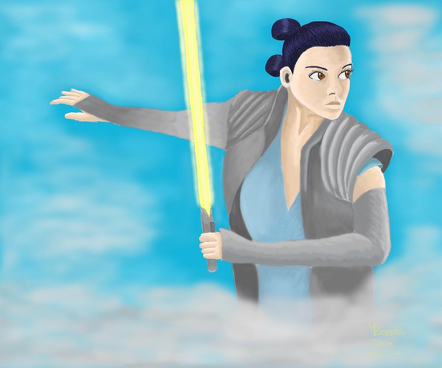 Rey Skywalker Digital Art by Bambi Chua - Fine Art America