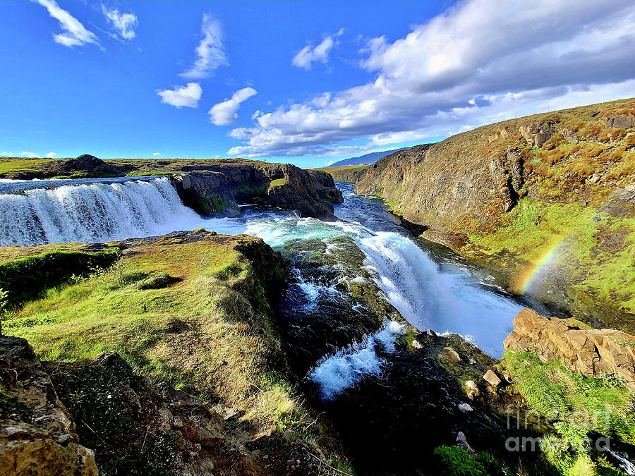 Reykjafoss Waterfall Photograph by Mary Wozny Fine Art America