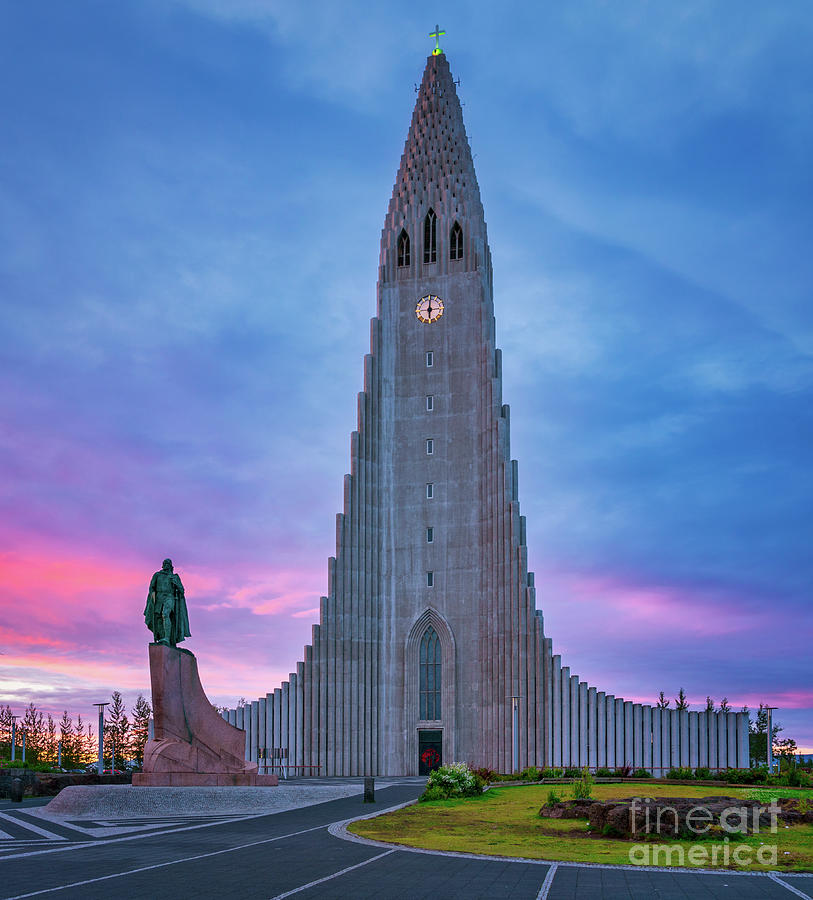 Reykjavik Cathedral at sunrise Photograph by Izet Kapetanovic