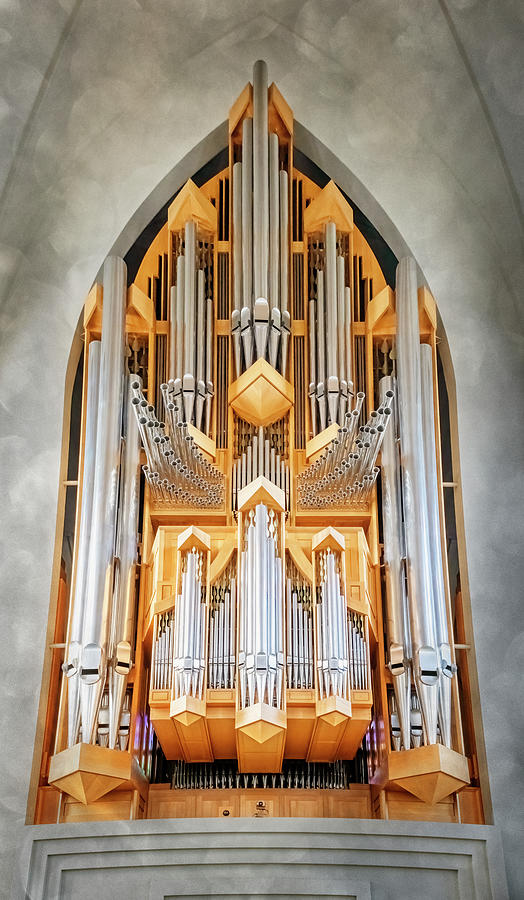 Reykjavik Iceland Church Organ Photograph by Joan Carroll