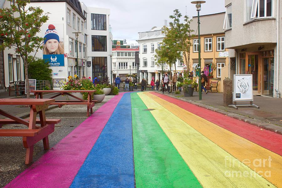 Reykjavik Rainbow Street Photograph by Alice Mainville