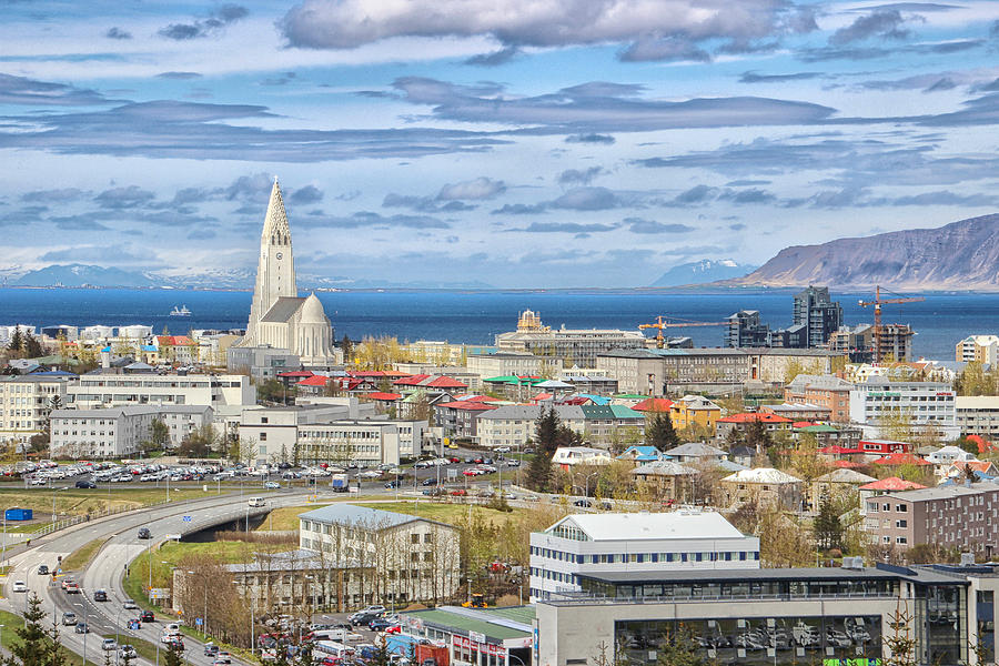 Reykjavik with Hallgrimskirkja Photograph by larigan - Patricia Hamilton