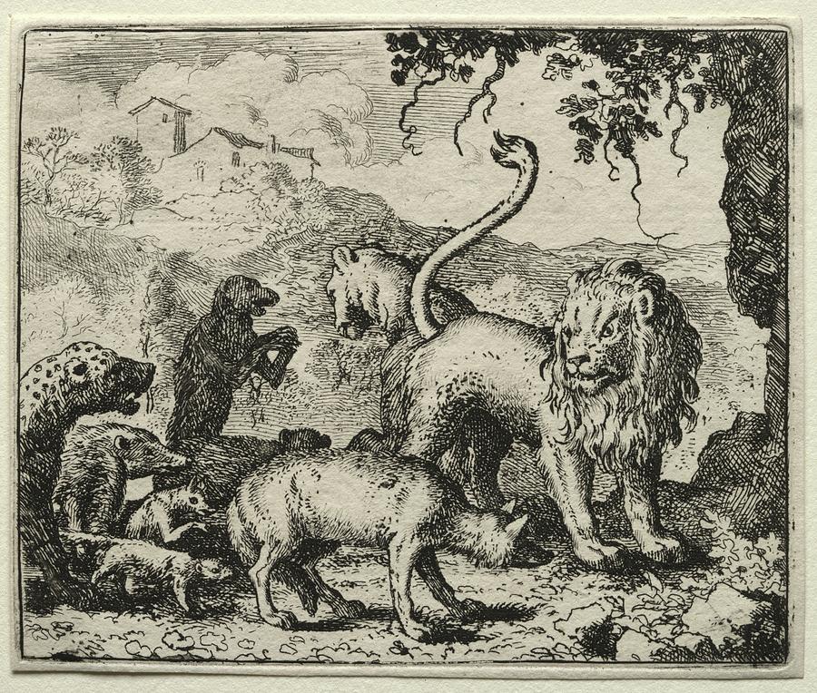 Reynard the Fox First Complaint of the Wolf 1650 75 Allart van Everdingen Painting by MotionAge Designs
