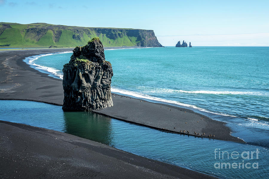 Reynisfjara black beach in Iceland Photograph by Delphimages Photo Creations