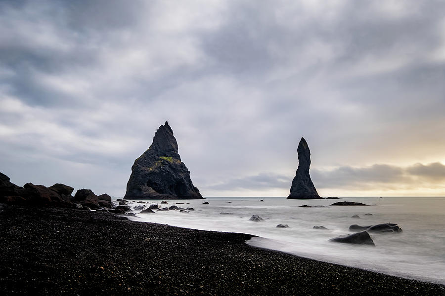 Reynisfjara black sand beach and Reynisdrangar in Iceland Photograph by Alexios Ntounas