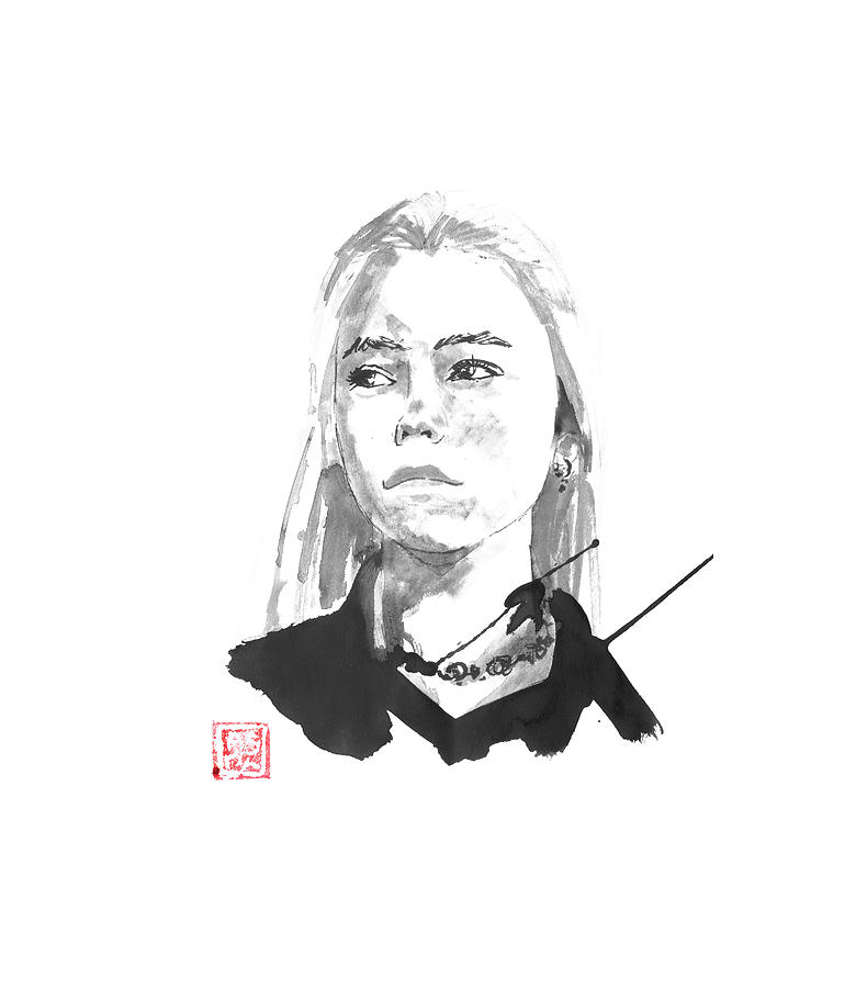 Targaryen Drawing - Rhaenyra Young by Pechane Sumie