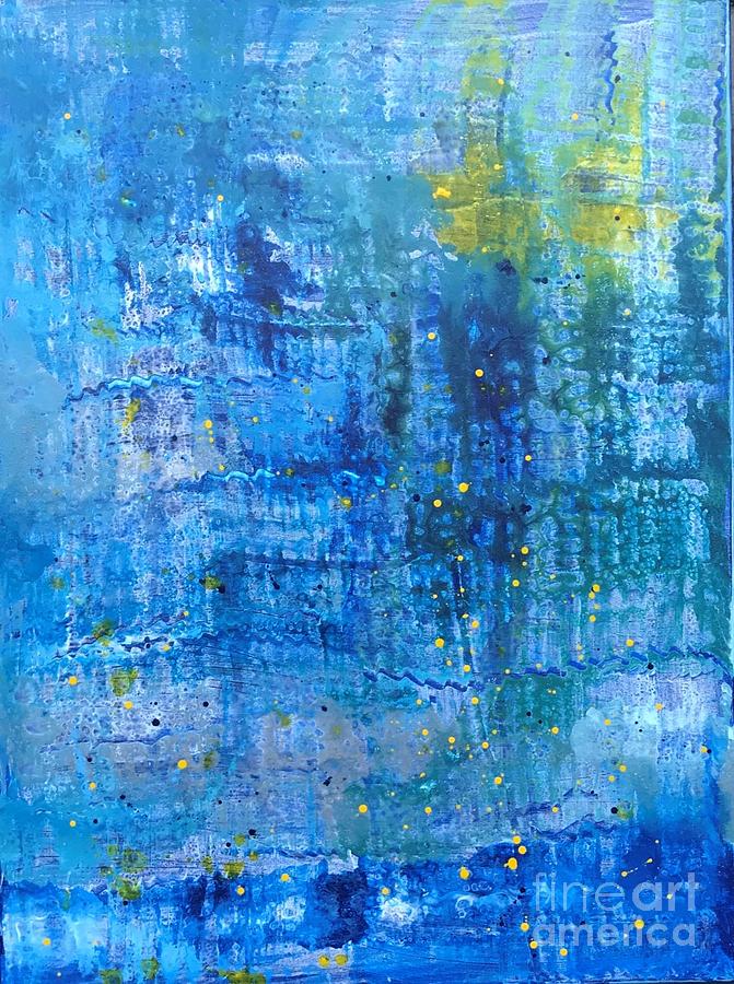 Rhapsody in Blue I Painting by Hyacinth Paul