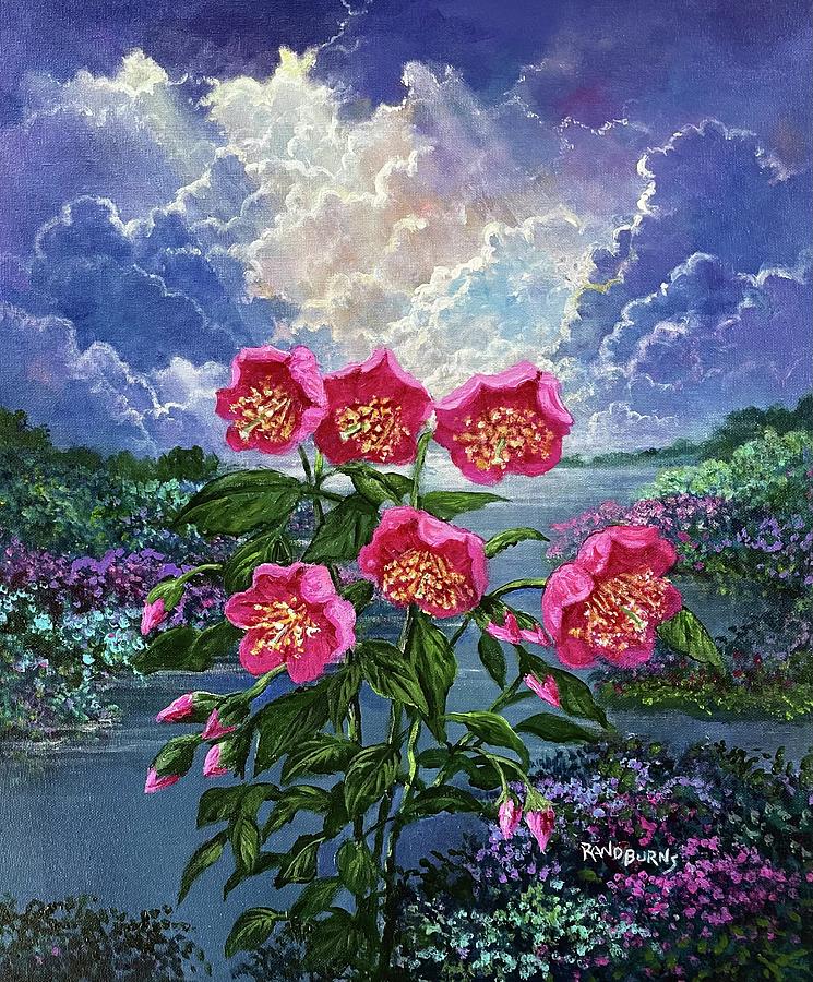 Rhapsody Of LIght, Love And Wildroses Painting by Rand Burns